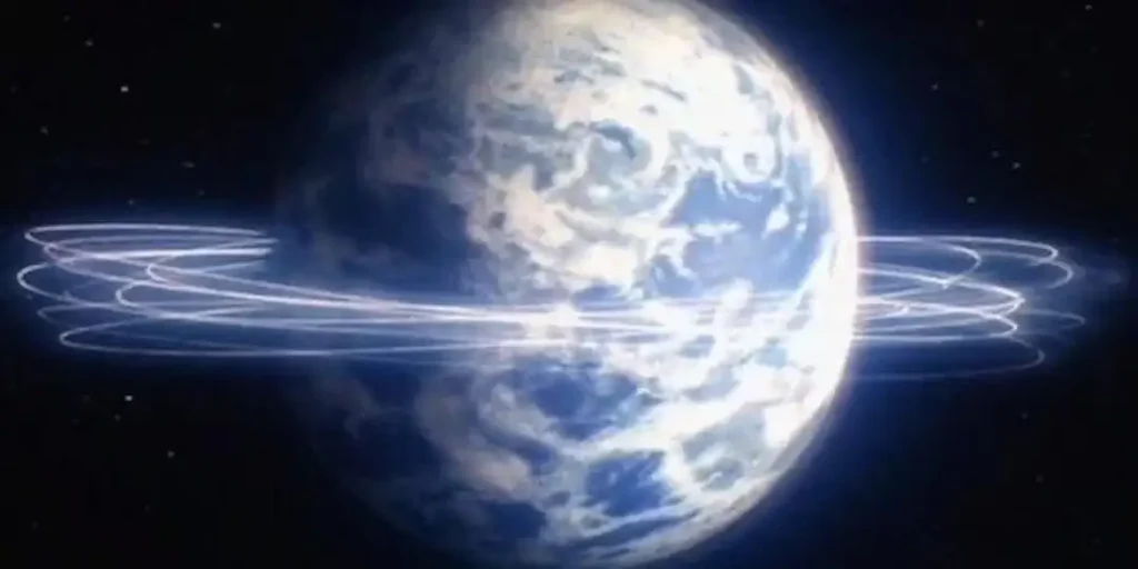 Superman turns back time by flying around the earth