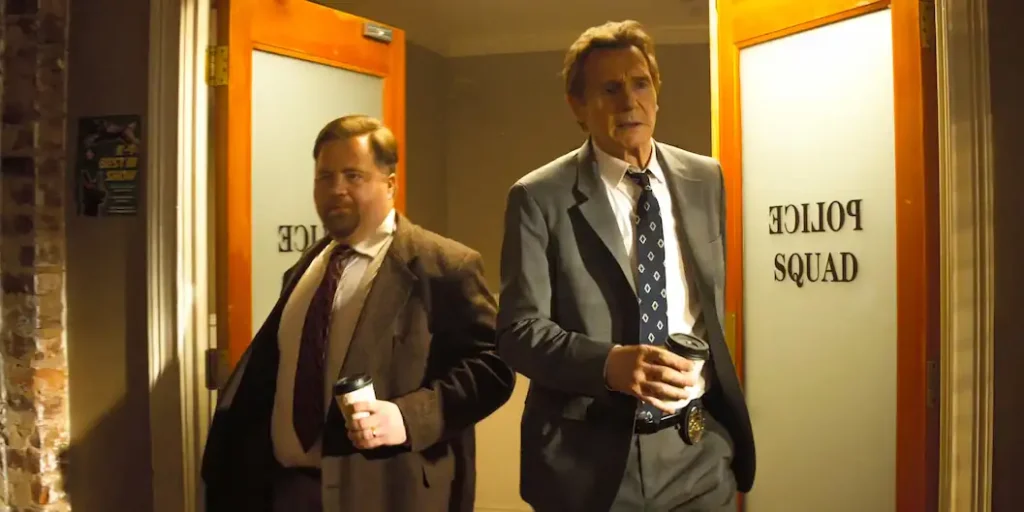 Liam Neeson as Drebin Jr. in The Naked Gun 2025