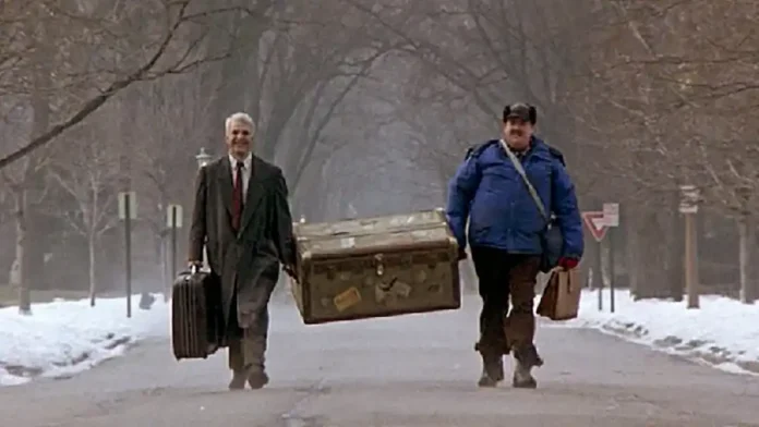 Movie Travel Companions Neil and Del from Planes, Trains and Automobiles